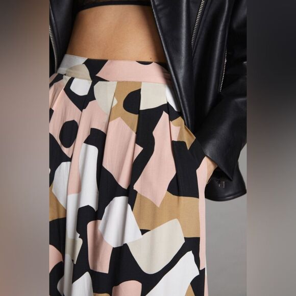 EUC Corey Lynn Calter Abstract Wide Leg Pants in Assorted Combo Print - Picture 3 of 15